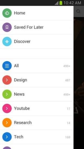 Feedly 阅读界面